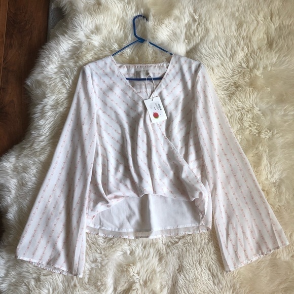 The Jetset Diaries Sanja Wrap Top Bell Long Sleeve - Picture 5 of 10